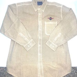 Hard Rock Cafe Kowloon Denim button down shirt XXL